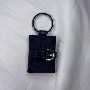 FLawed Coach vtg keyring photo frame keychain black